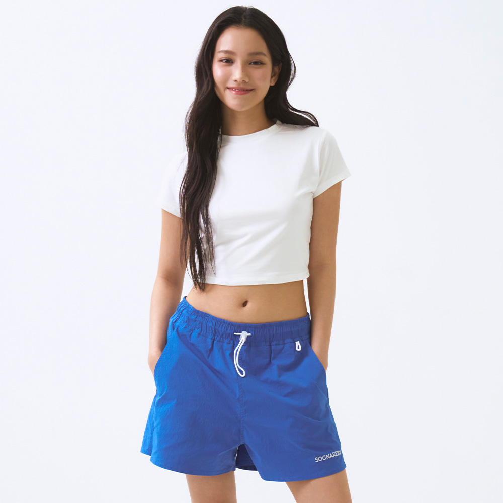 우먼 마린 보드 쇼츠 블루